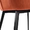Armen Living Maine Contemporary Dining Chair in Matte Black Finish and Orange Fabric, PK2 LCMNSIOR - alternate 4